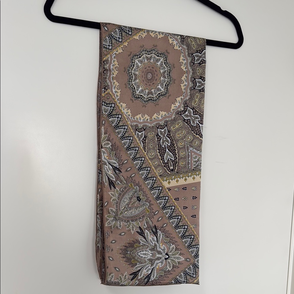 Zaful Paisley Print Scarf - Brown and Black